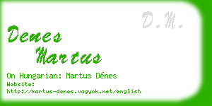 denes martus business card